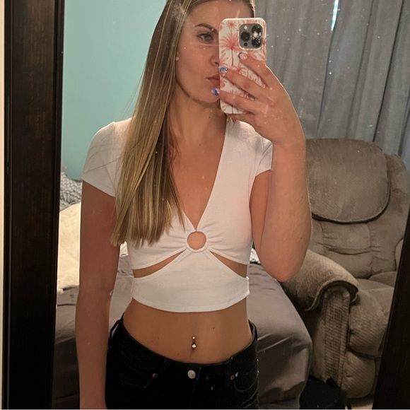 White Crop Top - Picture 5 of 5